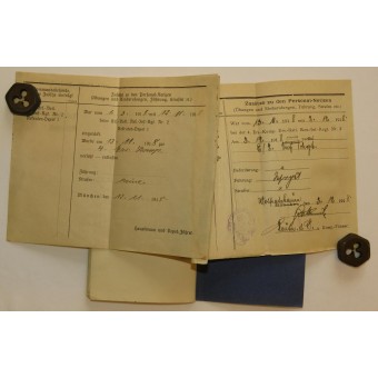 Militärpaß- II Ers.Bat.15.Inf.-Rgt. II Rekrutendepot- issued to Josef Reich. Espenlaub militaria